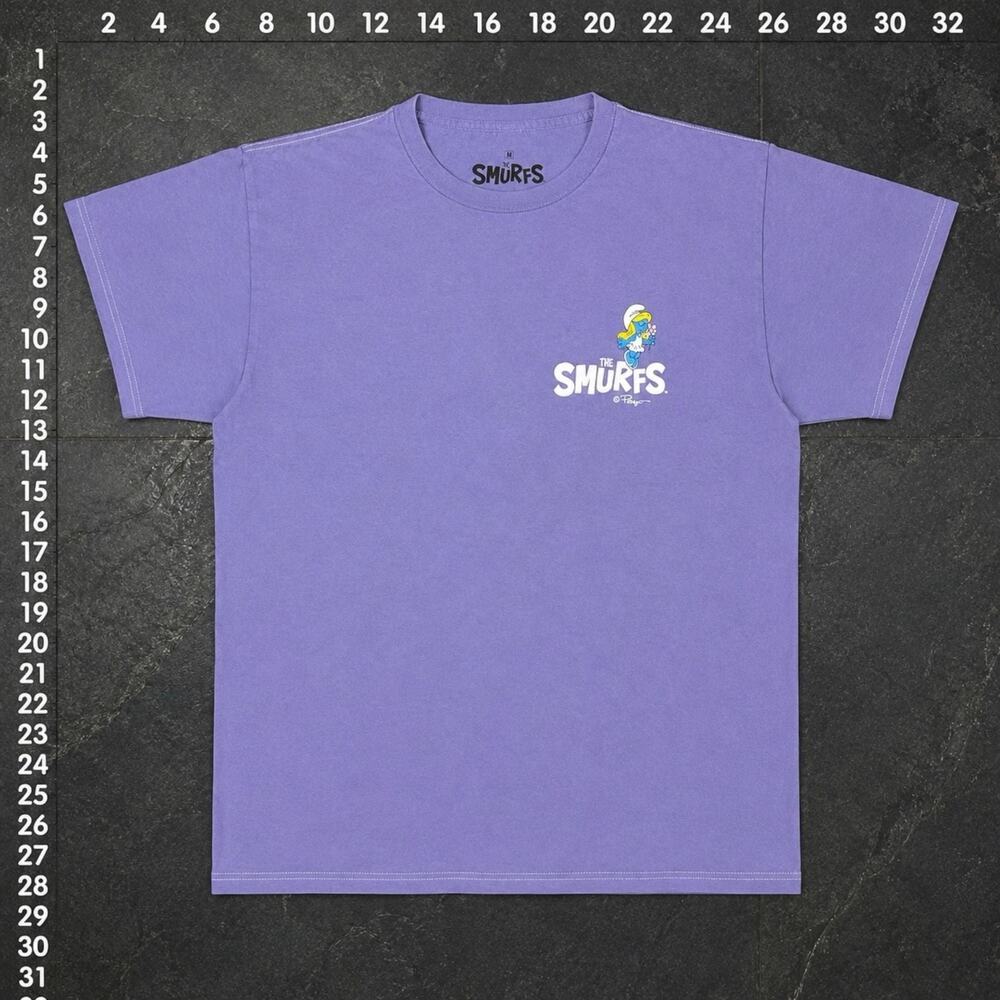 The Smurfs Purple Mushroom Graphic T-Shirt - Picture 2 of 4